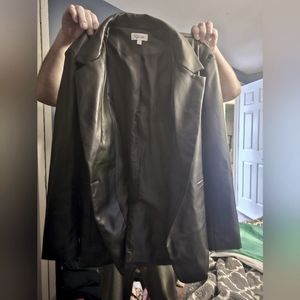 Faux (I think) Leather blazer